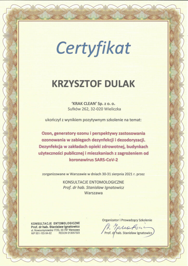 certyfikat_ozonowanie